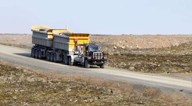 Truck full of minerals in Canada