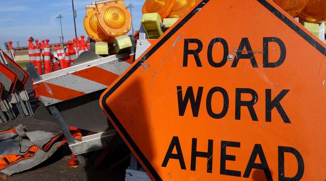 Getty Image of a road work sign