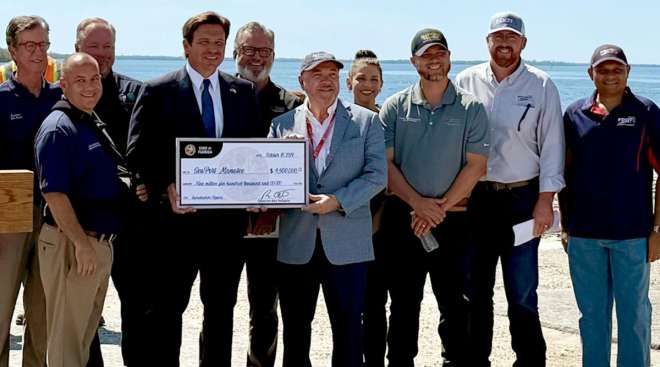 Gov. Ron DeSantis and other state, port and local officials