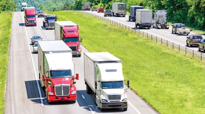 Vehicles on highway