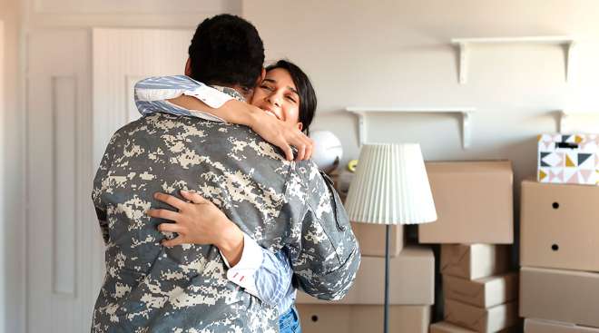 Military family moving by Getty Images