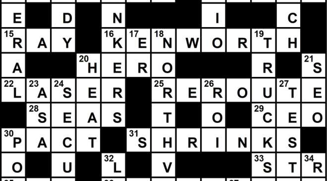 Crossword solution