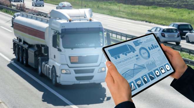 Getty Image of trucking technology