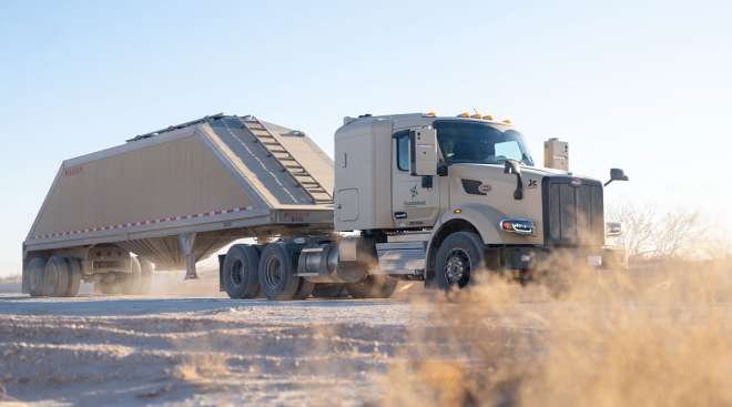 Atlas Energy's RoboTruck equipped with Kodiak technology