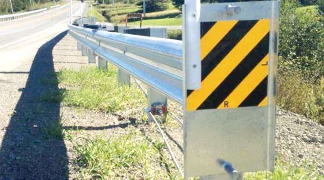 guardrail along roadway