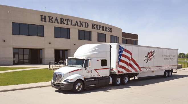 Heartland Express office and truck