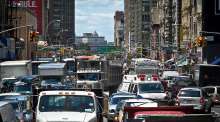 Crowded New York City street