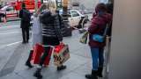 Shoppers on street